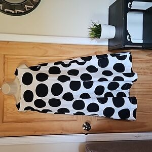 Marimekko Black and White Sleeveless Dress with pockets